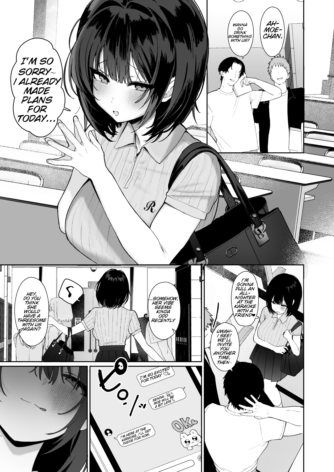 Hentai Manga Comic-A story about having non-stop cheating sex with the kind of woman no boyfriend should be hanging around with.-Read-28